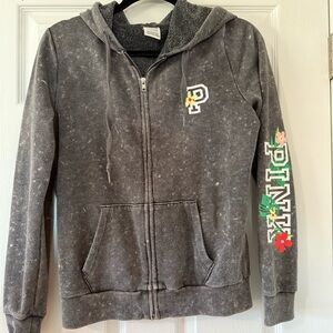 PINK Victoria's Secret Kids Charcoal Hoodie Jacket